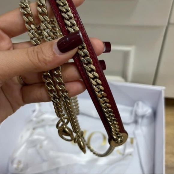 DIOR Mini Lady Dior Bag Cherry Red Patent Cannage Calfskin - Picture 9 of 11